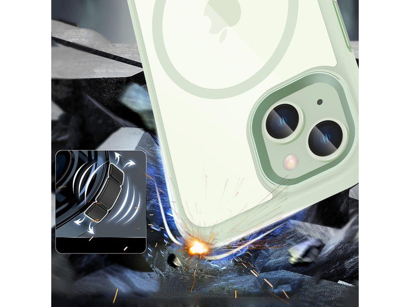 Tech-Protect  MagMat MagSafe Case for iPhone 15 - Clear Green