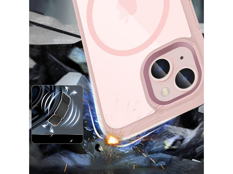 Tech-Protect MagMat MagSafe Case for iPhone 15 - Clear Pink