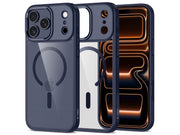 Tech-Protect MagMat MagSafe Case for iPhone 17 Pro Max - Clear - Navy Blue