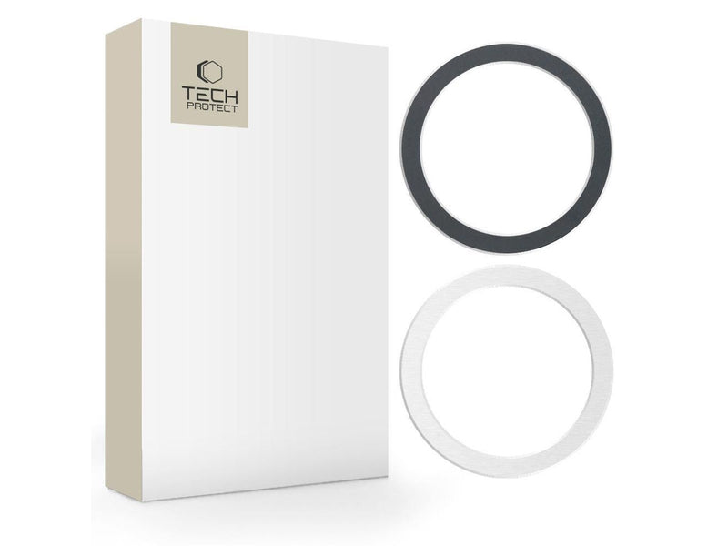 Tech-Protect MagMat MagSafe Universal Magnetic Ring - Black / Silver (2 pcs)