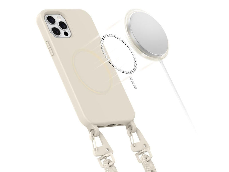Tech-Protect MagNecklace MagSafe Case for iPhone 12 / 12 Pro - Beige