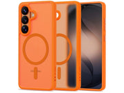 Tech-Protect Magmat MagSafe Case for Samsung Galaxy S26 - Orange and Matte