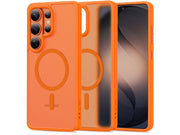 Tech-Protect Magmat MagSafe Case for Samsung Galaxy S26 Ultra - Orange and Matte