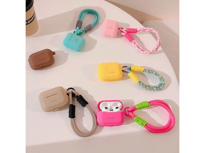 Tech-Protect Silicone Rope Case for Apple AirPods Pro 1/2 - Light Brown