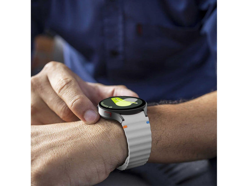 Tech-Protect Silicone Sport Strap for Samsung Galaxy Watch 4 / 5 / 5 Pro / 6 / 7 / FE - Grey