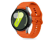 Tech-Protect Silicone Sport Strap for Samsung Galaxy Watch 4 / 5 / 5 Pro / 6 / 7 / FE - Orange