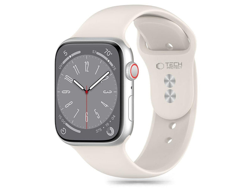 Tech-Protect  Silicone Strap for Apple Watch 4 / 5 / 6 / 7 / 8 / 9 / SE (38 / 40 / 41 mm) - Beige