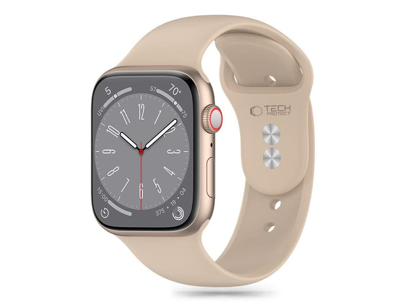 Tech-Protect Silicone Strap for Apple Watch 4 / 5 / 6 / 7 / 8 / 9 / SE (38 / 40 / 41 mm) - Brown