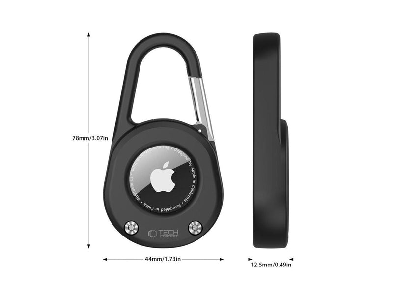 Tech-Protect Slidelock Carabiner Keychain Case for Apple AirTag 1/2 - Black