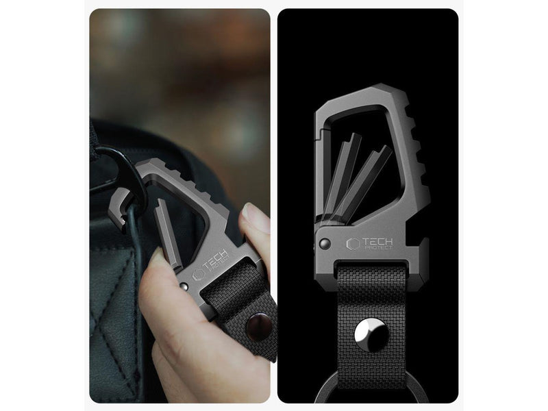 Tech-Protect  Slidelock Keychain - Black & Grey