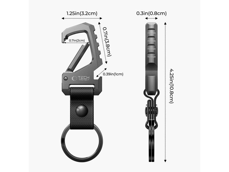 Tech-Protect  Slidelock Keychain - Black & Grey