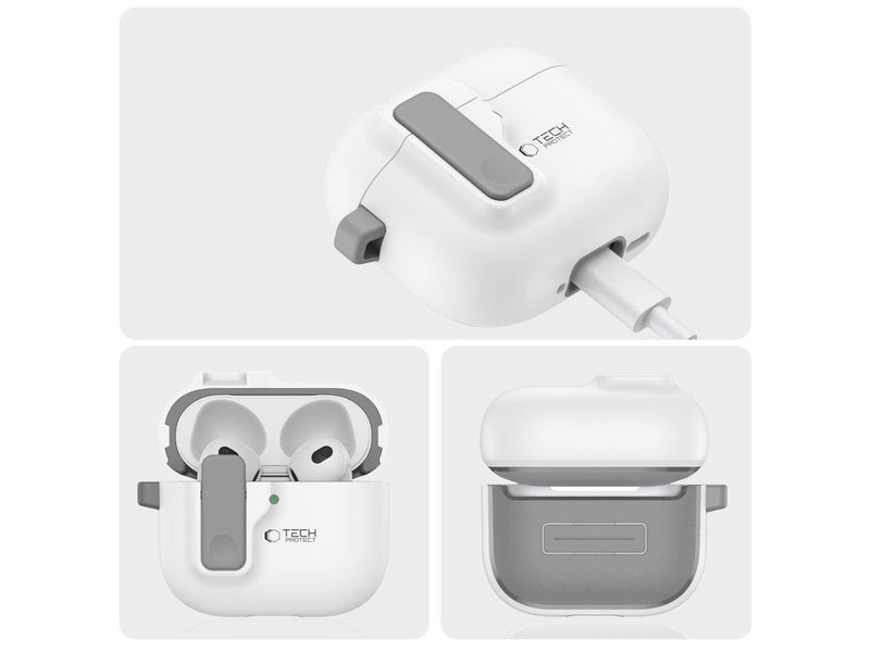 Tech-Protect Slim Hook Case for AirPods 4 - White