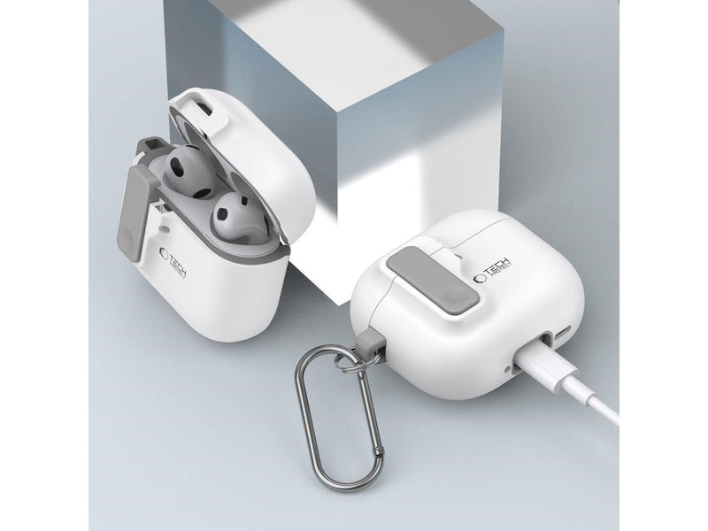 Tech-Protect Slim Hook Case for AirPods 4 - White