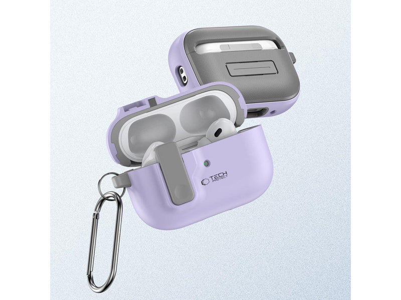 Tech-Protect  Slim Hook Case with Carabiner for Apple AirPods Pro 1/2 - Purple