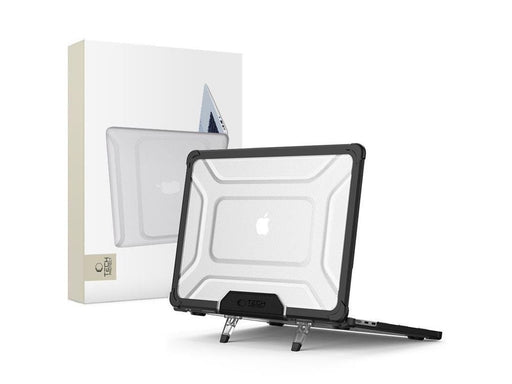Tech-Protect SmartShell Pro Case for MacBook Air 13" 2023-2025 M2 / M3 / M4 - Clear Black
