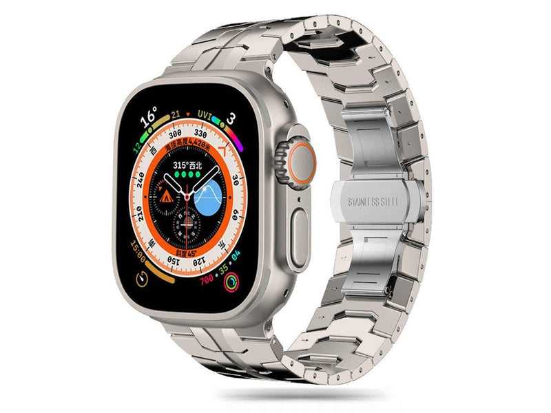 Tech-Protect Stainless Line Bracelet for Apple Watch 4 / 5 / 6 / 7 / 8 / 9 / SE / Ultra 1 / 2 (42/44/45/49 mm) - Titanium