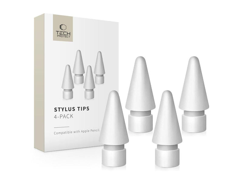 Tech-Protect Stylus Tips for Apple Pencil 4-Pack - White