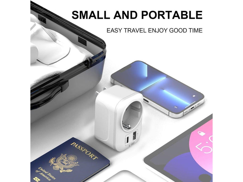 Tech-Protect TA100 US Adapter - White