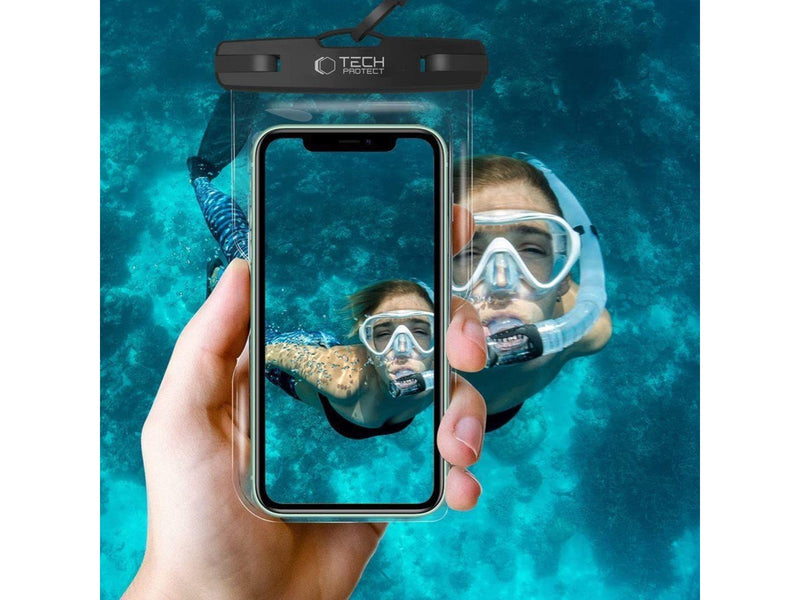 Tech-Protect  UWC7 Universal Waterproof Cover for Smartphones up to 6.9" - Black