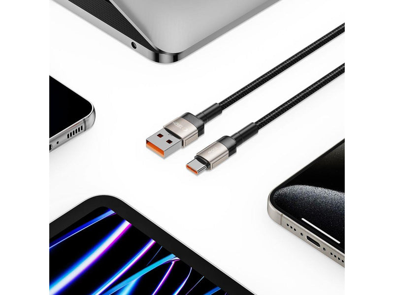 Tech-Protect  UltraBoost Evo Cable USB-C / USB-A 100W 5A 1m - Titanium