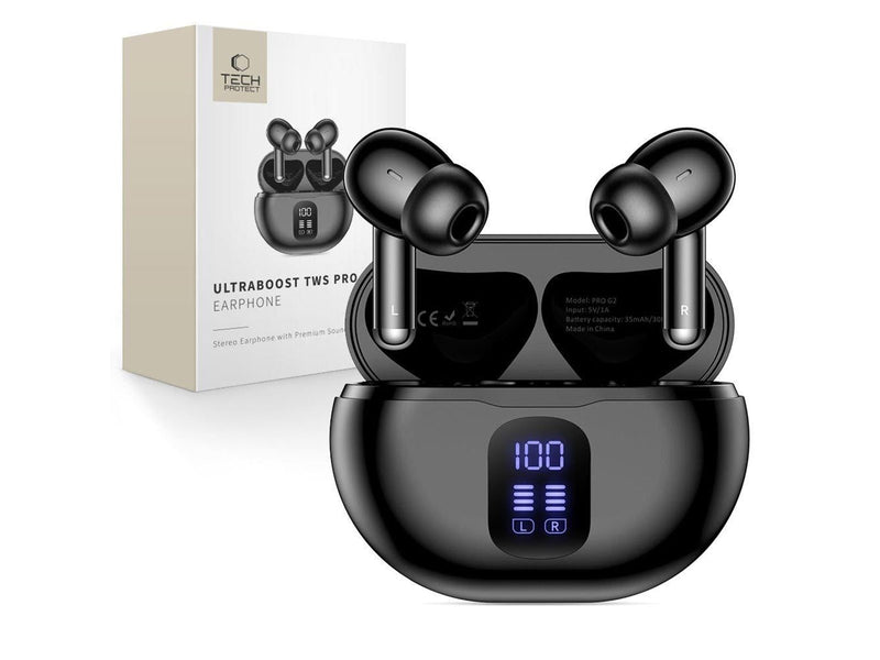 Tech-Protect UltraBoost TWS Pro G2 Headphones - Black