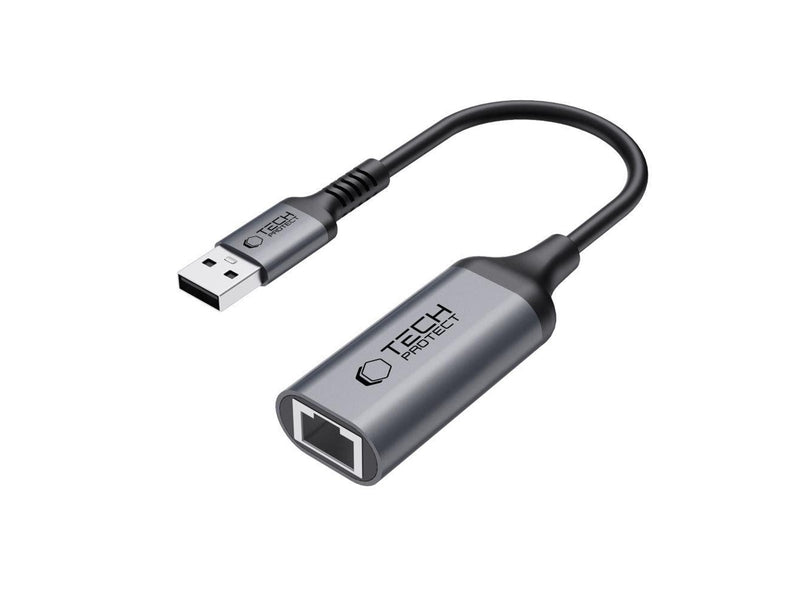 Tech-Protect UltraBoost USB-A 3.0 / Ethernet RJ45 1000Mbps Adapter - Black