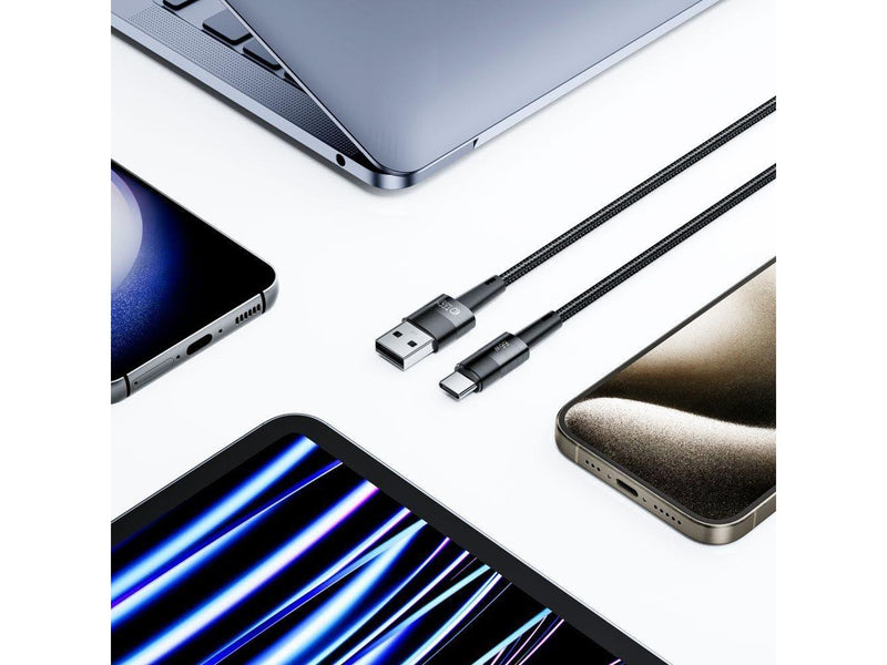 Tech-Protect UltraBoost USB-C / USB-A 66W 6A 0.25m Cable - Grey