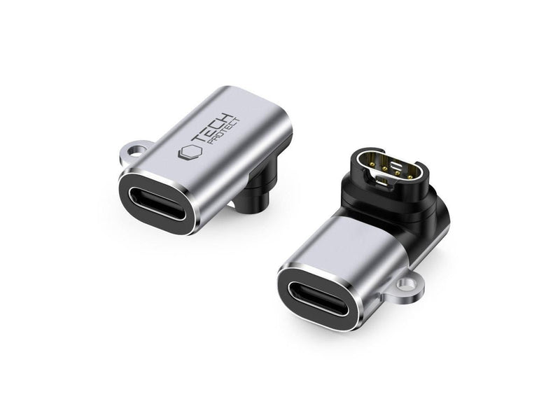 Tech-Protect Ultraboost USB-C Angle Adapter for Garmin Watch - Grey