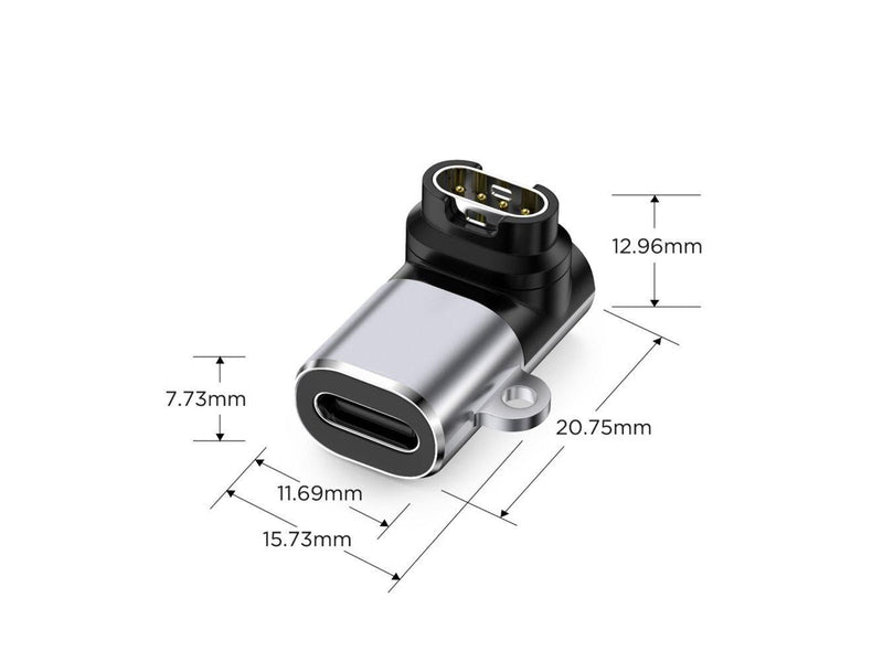 Tech-Protect Ultraboost USB-C Angle Adapter for Garmin Watch - Grey