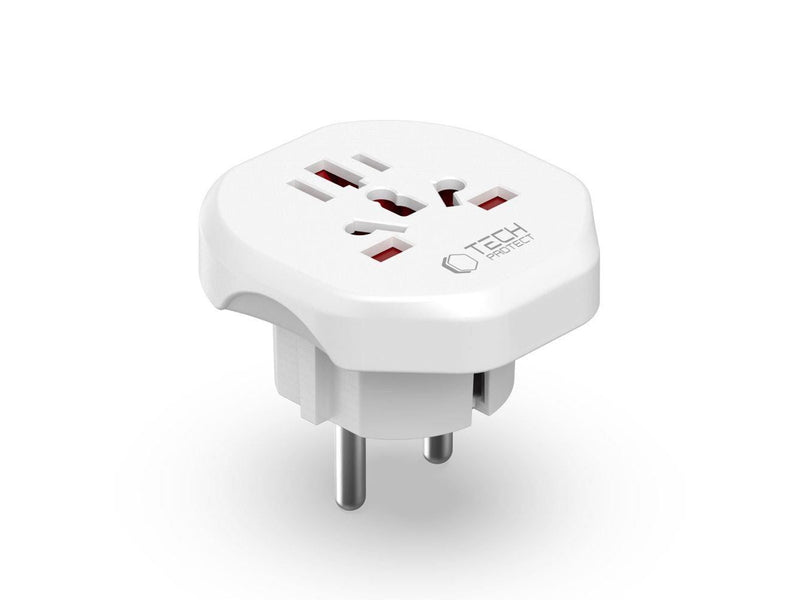 Tech-Protect Universal Travel Adapter for EU - White