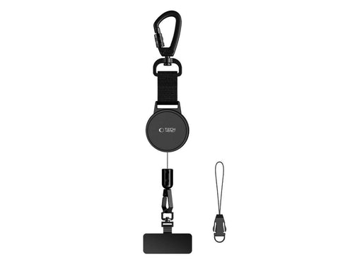 Tech-Protect UrbanLoop Anti-theft Holder with Retractable Phone Cord - Black