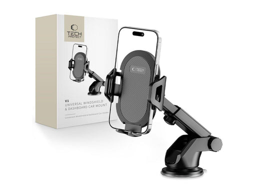Tech-Protect V1 Car Phone Holder for Windshield / Cockpit - Black