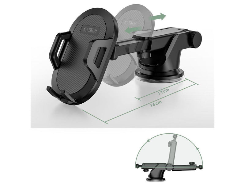Tech-Protect V1 Car Phone Holder for Windshield / Cockpit - Black