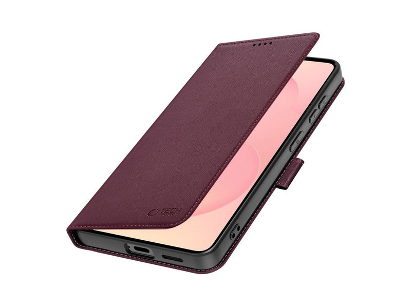 Tech-Protect Wallet Case for Samsung Galaxy S26 - Burgundy