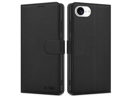 Tech-Protect Wallet Case for iPhone 16e / 17e - matt black