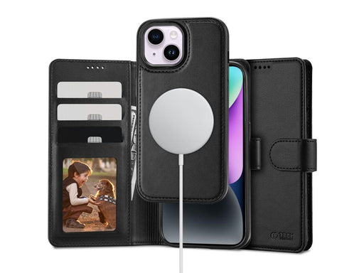 Tech-Protect  Wallet MagSafe Case for iPhone 15 - Black
