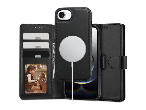 Tech-Protect Wallet MagSafe Case for iPhone 16e / 17e - matt black