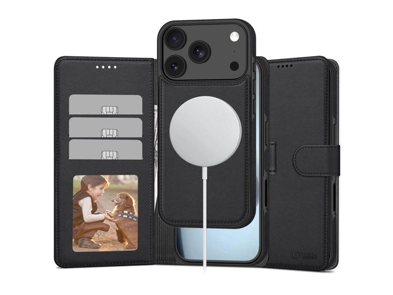 Tech-Protect Wallet MagSafe Case for iPhone 17 Pro - Matte Black