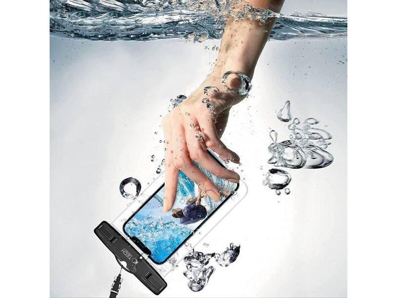 Tech-Protect Waterproof Case UWC7 Waterproof for Devices up to 6.9" - Black & Orange