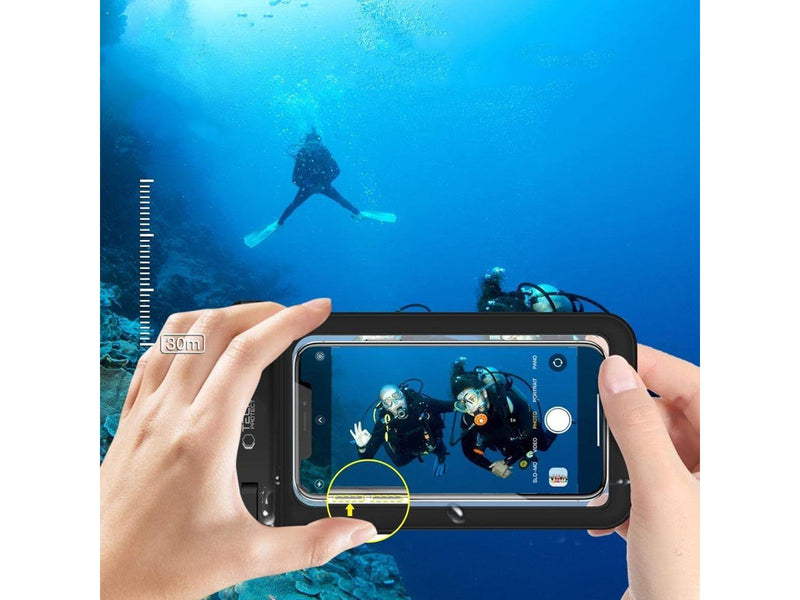 Tech-Protect Waterproof Case UWC9 Waterproof for Devices up to 8.9" - Black & Orange