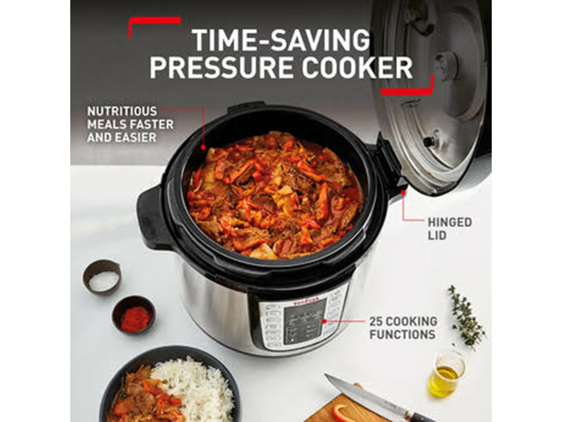 Tefal All-in-One CY505 Pressure Cooker – 6L / Black & Stainless Steel