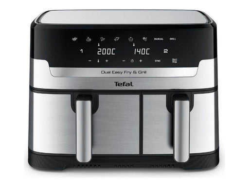 Tefal Dual Easy Fry & Grill EY905D10 - double hot air fryer - stainless steel