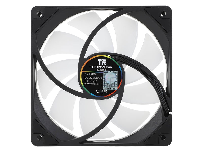 Thermalright TL-C12C-S ARGB - Black (3-pack) - Gehäuselüfter - 120mm - Schwarz mit RGB LED - 26 dBA