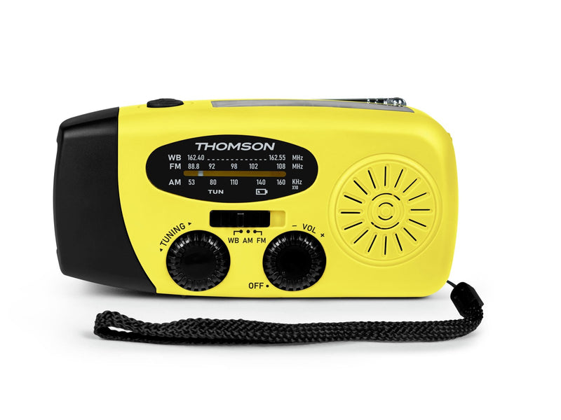 Thomson Emergency Hand Crank Radio - Yellow - AM/FM - Mono - Gelb