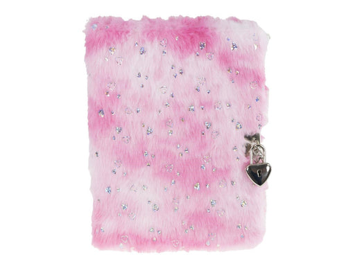 Tinka DIARY PINK PLUSH W/HEARTS W/LOCK