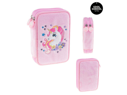 Tinka DOUBLE PENCIL CASE UNICORN PINK