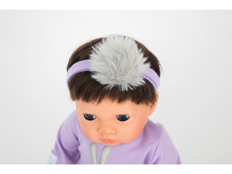 Tiny Treasures Dark Hair Baby Doll Purple Outfit