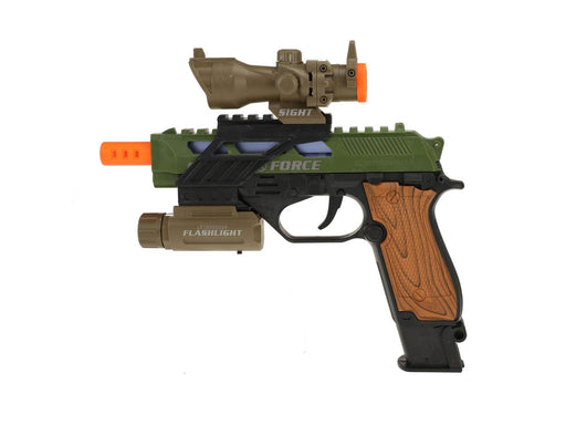 Toi-Toys Alfafox Military Pistol with Light and Sound and Flashlight