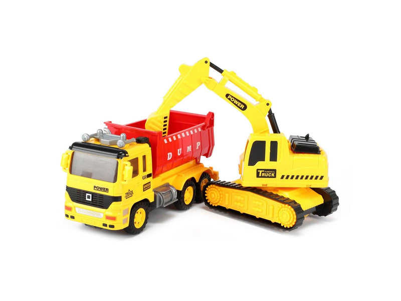 Toi-Toys Cars & Trucks Dump Truck with Excavator