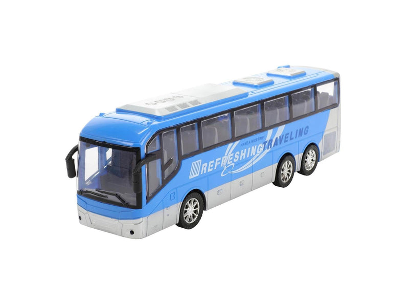 Toi-Toys - Cars & Trucks Travel Bus Blue Friction 32cm